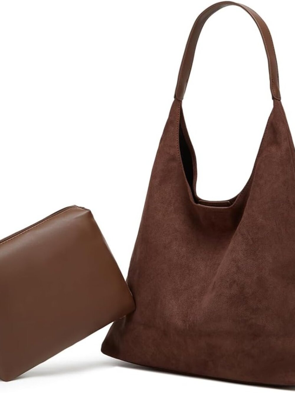 Slouchy Suede Shoulder Bags for Women Large Tote Purse Retro Soft Handbag Casual